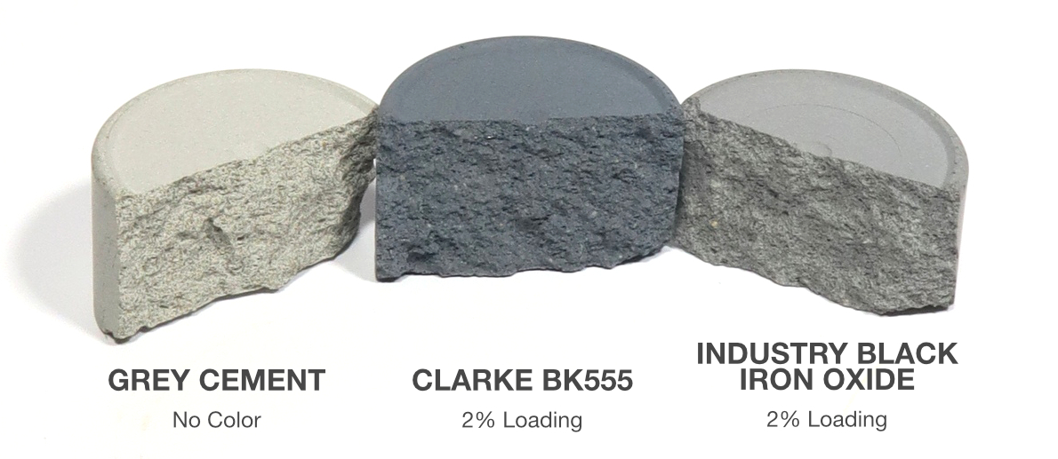 black concrete pigment producing true black concrete using BK555